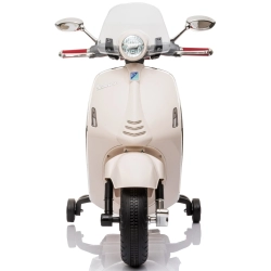 Scooter Piaggio Vespa WHITE biały pojazd akumulatorowy jeździk skuter z napędem elektrycznym Sun Baby J04.007.1.2